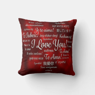 Grade A Cotton Throw Pillow/I Love You Cushion