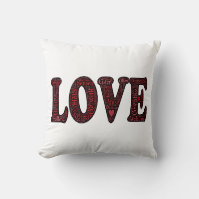 Grade A Cotton Throw Pillow/Love Cushion (Front)