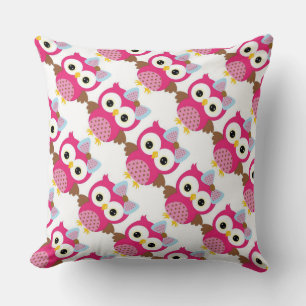 Grade A Cotton Throw Pillow/Owls Cushion