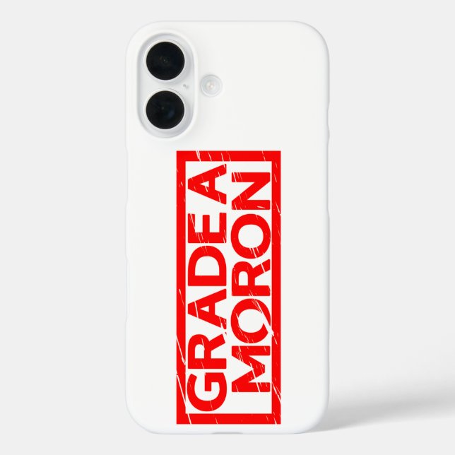 Grade A Moron Stamp Case-Mate iPhone Case (Back)