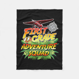 Grade Adventure Squad - Safari Theme Teacher Team  Fleece Blanket