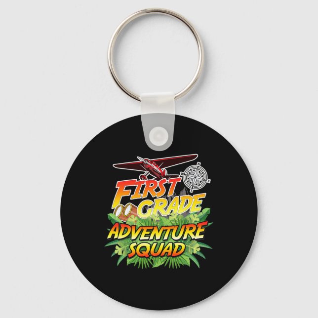 Grade Adventure Squad - Safari Theme Teacher Team  Key Ring (Front)