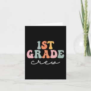 Grade Crew Retro Groovy Women Happy First Day Of S Card
