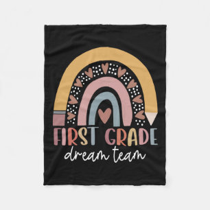 Grade Dream Team Teacher Kids Back To School Gifts Fleece Blanket
