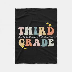 Grade Dream Team Teacher Students 100th Day Of Sch Fleece Blanket