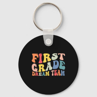 Grade Dream Team Teachers Boys Kids Retro Back To  Key Ring