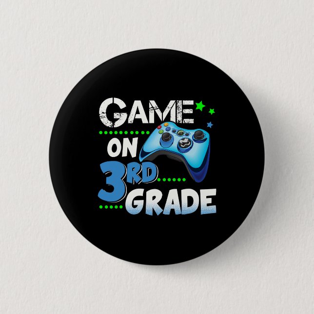 Grade Fun Game On 3rd Grade Gift  6 Cm Round Badge (Front)