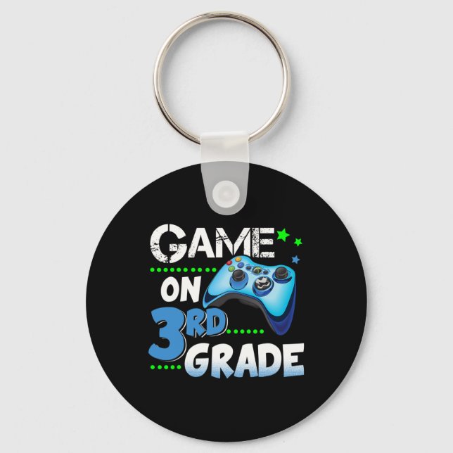 Grade Fun Game On 3rd Grade Gift  Key Ring (Front)