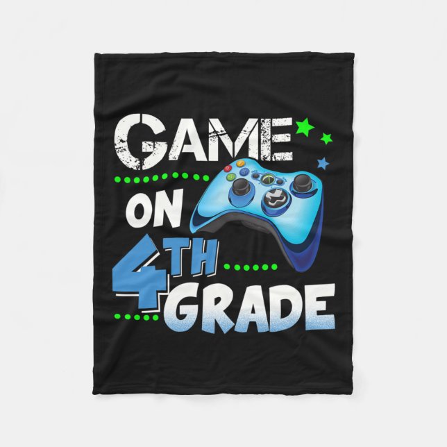 Grade Fun Game On 4th Grade Gift  Fleece Blanket (Front)