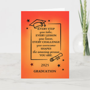 Grade Graduate Inspirational Quote and Vibrant Sun Card
