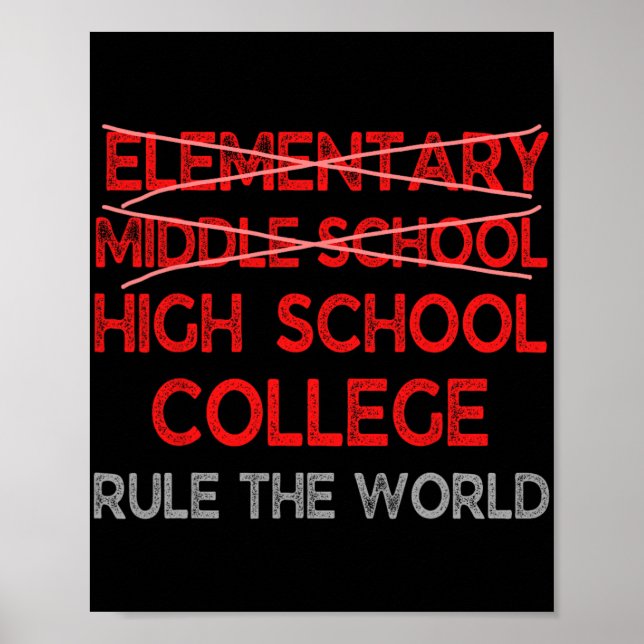 Grade Graduation Funny Middle School Graduation  Poster (Front)