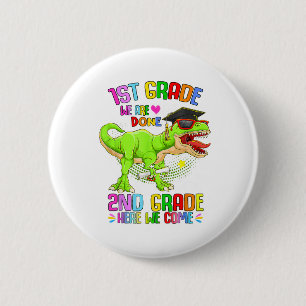 Grade Graduation T-rex Last Day Of School 1st Grad 6 Cm Round Badge
