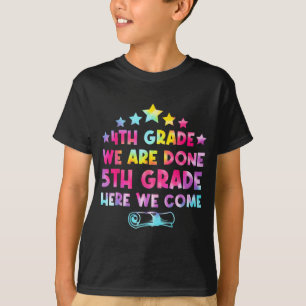 Grade Graduation Tie Dye 5th Grade Here We Come  T-Shirt