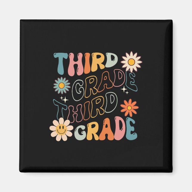Grade Groovy Back To School Team Teacher Student  Magnet (Front)