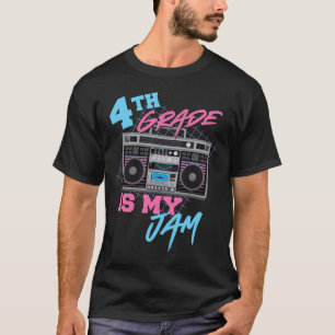 Grade Is My Jam - Vintage 80s Boombox Teacher Stud T-Shirt