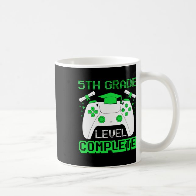 Grade Level Complete Gamer 5th Grade Graduation Gi Coffee Mug (Right)