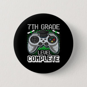 Grade Level Complete Gamer 7th Grade Graduation Gi 6 Cm Round Badge