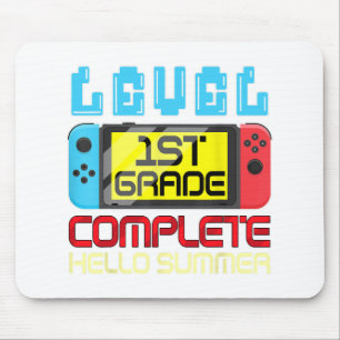 Grade Level Complete Gamer Last Day Of School Grad Mouse Pad