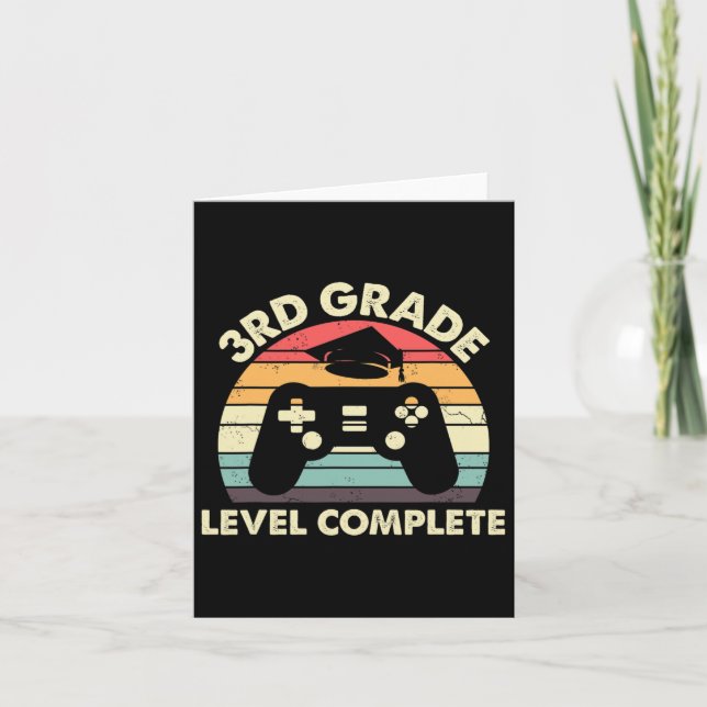 Grade Level Complete Graduation Gift For Gamer 1  Card (Front)