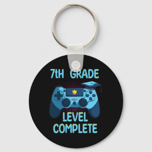 Grade Level Complete Last Day Of School Funny Grad Key Ring