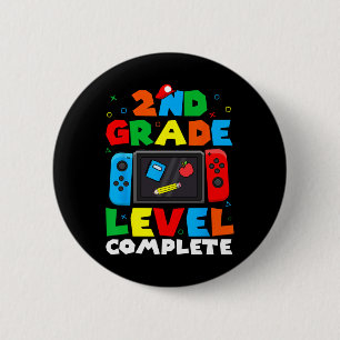 Grade Level Complete Video Game Last Day Of School 6 Cm Round Badge