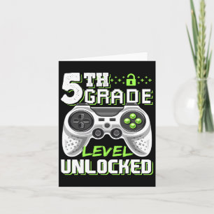 Grade Level Unlocked Video Game Back To School Boy Card
