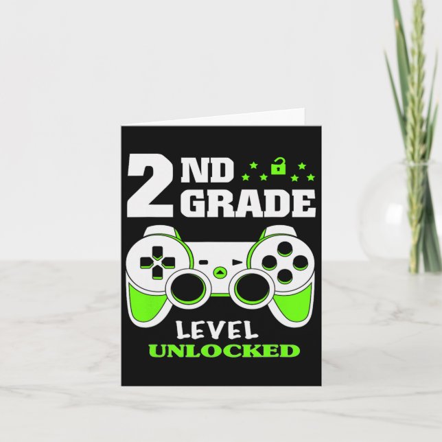 Grade Level Unlocked Video Game Back To School Boy Card (Front)