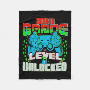 Grade Level Unlocked Video Game Back To School Boy Fleece Blanket