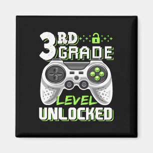 Grade Level Unlocked Video Game Back To School Boy Magnet