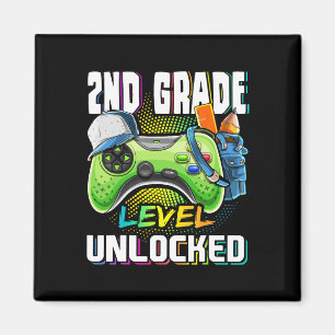 Grade Level Unlocked Video Game Back To School Boy Magnet
