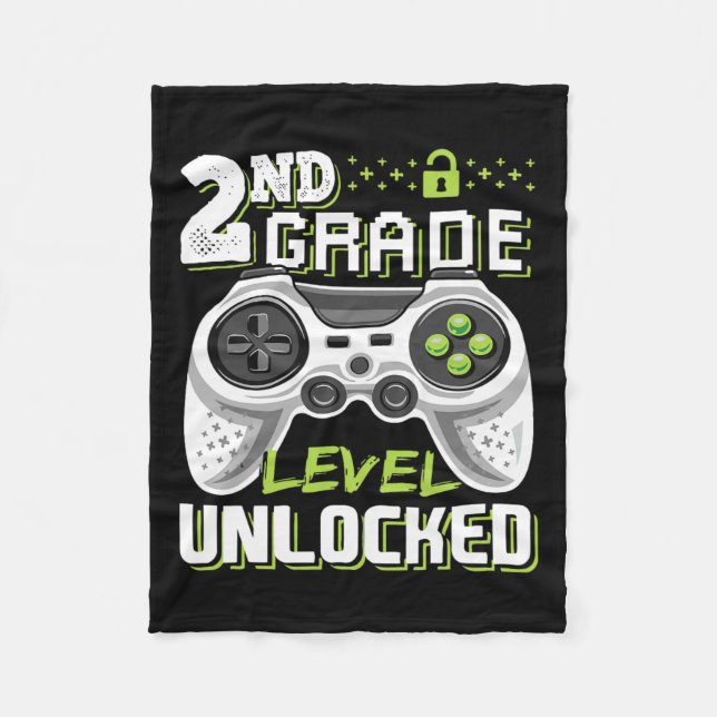 Grade Level Unlocked Video Game Back To School Gam Fleece Blanket (Front)