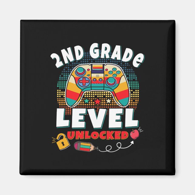 Grade Level Unlocked Video Game Back To School Gam Magnet (Front)