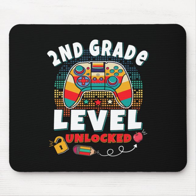 Grade Level Unlocked Video Game Back To School Gam Mouse Pad (Front)