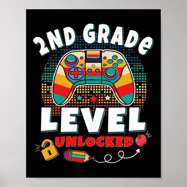 Grade Level Unlocked Video Game Back To School Gam Poster (Front)