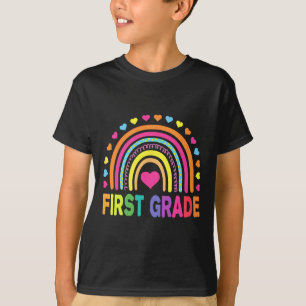 Grade Rainbow Girls Boys Teacher Team 1st Grade Sq T-Shirt