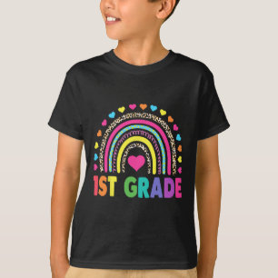 Grade Rainbow Girls Boys Teacher Team 1st Grade Sq T-Shirt