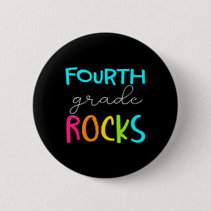 Grade Rocks Team 4th Grade Teacher 6 Cm Round Badge