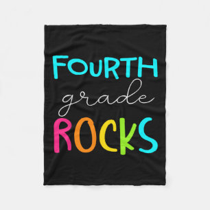 Grade Rocks Team 4th Grade Teacher  Fleece Blanket