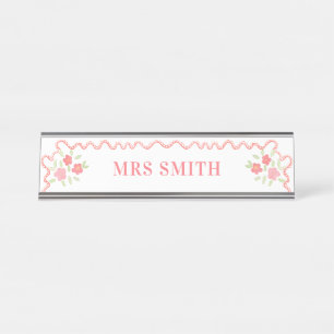 Grade School Teacher Desk Name Plate