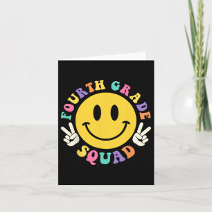 Grade Squad Back To School 4th Grade Teacher Kids Card
