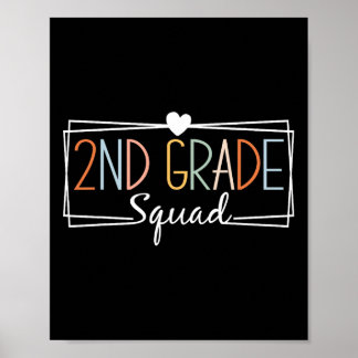 Grade Squad Teachers Kids 2nd Grade Back To School Poster