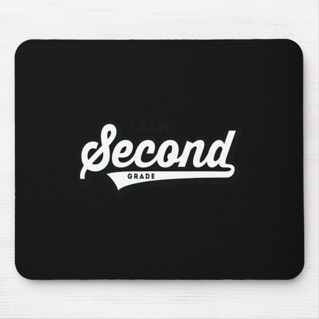 Grade Team School Teacher Second Baseball-style Sh Mouse Pad (Front)