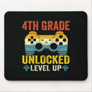 Grade Unlocked Level Up Video Game Back To School Mouse Pad