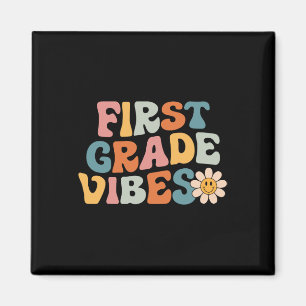 Grade Vibes - 1st Grade Team Retro 1st Day Of Scho Magnet