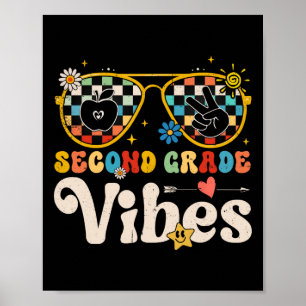 Grade Vibes - 2nd Grade Team Retro 1st Day Of Scho Poster