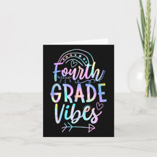Grade Vibes Back To School Tie Dye Teachers Studen Card