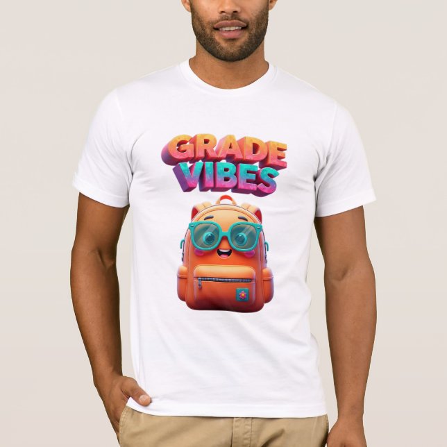 Grade Vibes Cool Backpack Back to School T-Shirt (Front)