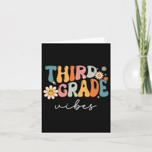 Grade Vibes For Girls Boys 3rd Grade Teacher Kids Card