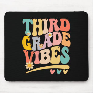 Grade Vibes For Girls Boys 3rd Grade Teacher  Mouse Pad