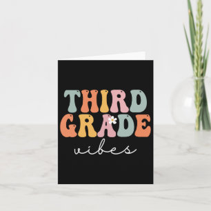 Grade Vibes Retro Groovy Vintage First Day Of Scho Card